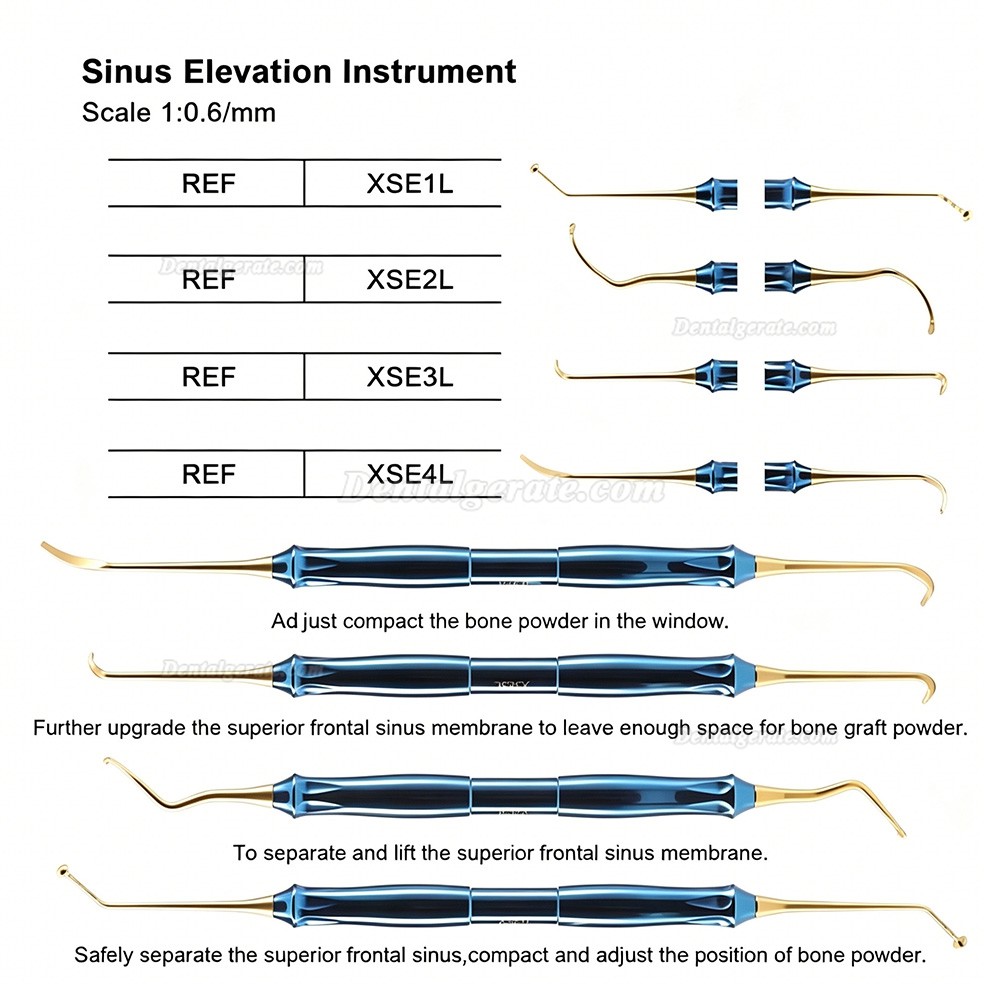 Implant Sinus-Lift Kit (DASK Kit) mit Implantat-Bohrstoppern und Sterilisationsbox